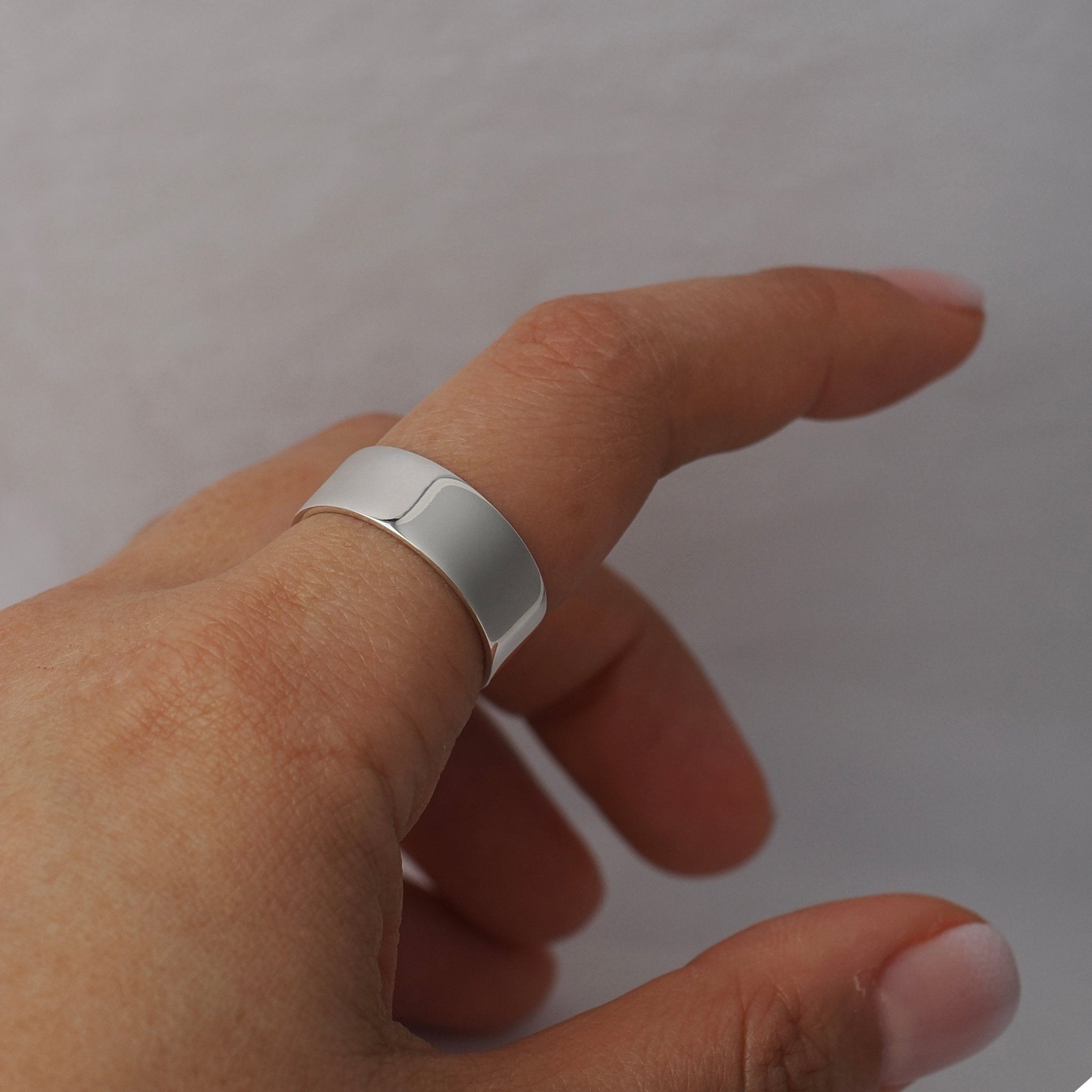 Classic Flat Ring - 8mm (925 Sterling Silver) - Ring - Men's Jewellery