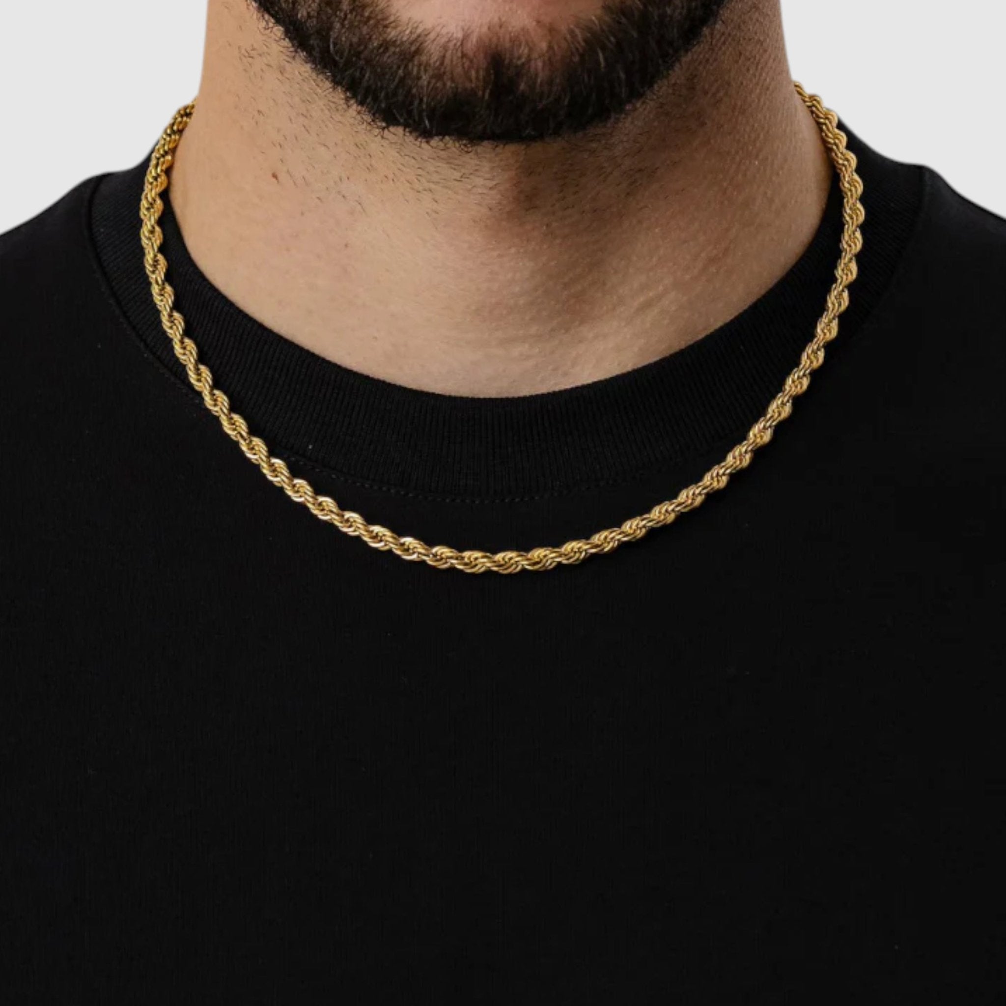 Rope Chain - 4mm (Gold) - Chain - Men's Jewellery