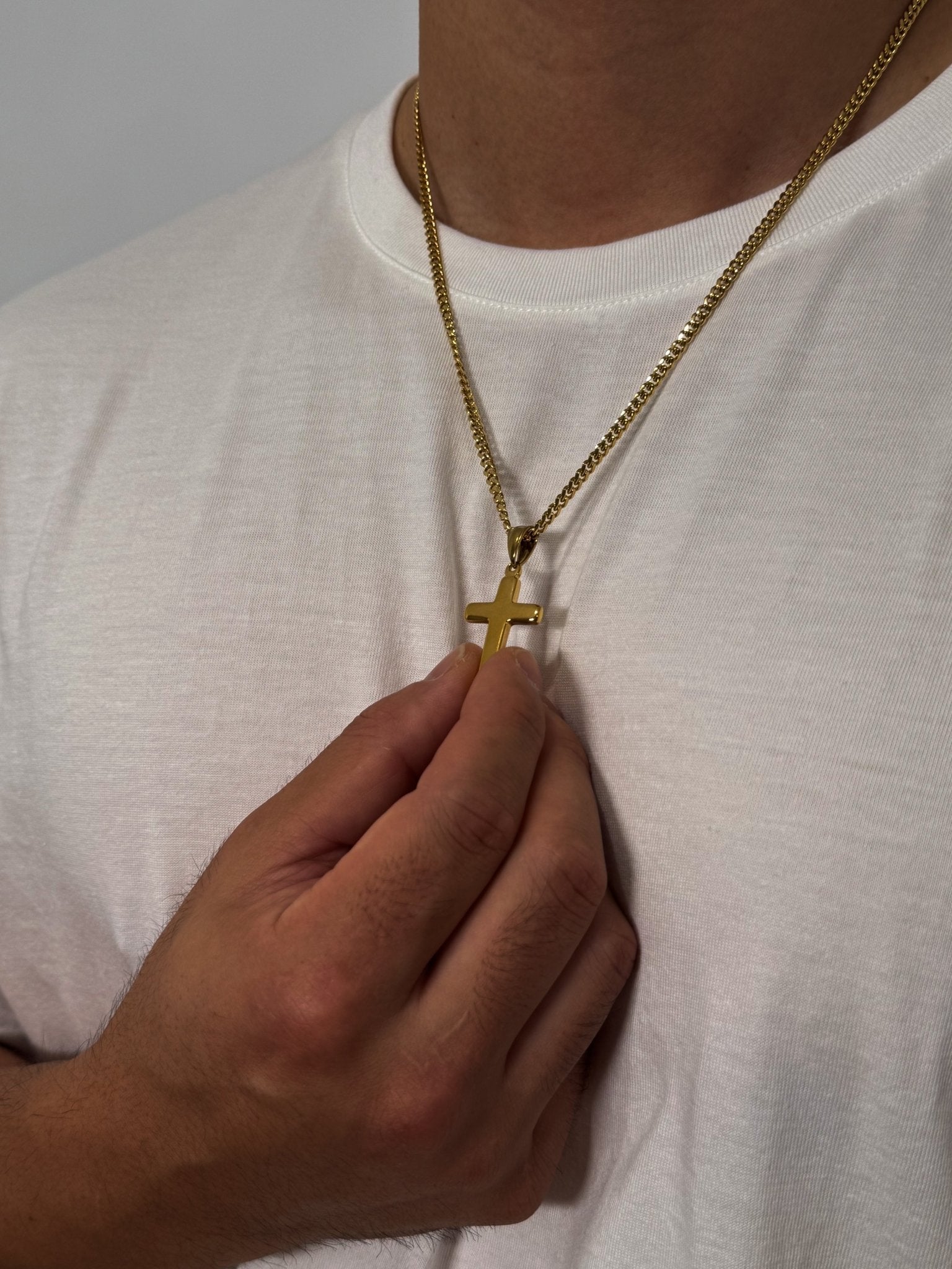 Traditional Gold Cross Pendant (Gold Vermeil) - Pendant - Men's Jewellery