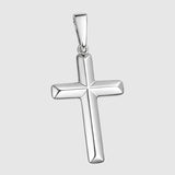 Diamond Cut Cross (925 Sterling Silver) - Pendant - Men's Jewellery