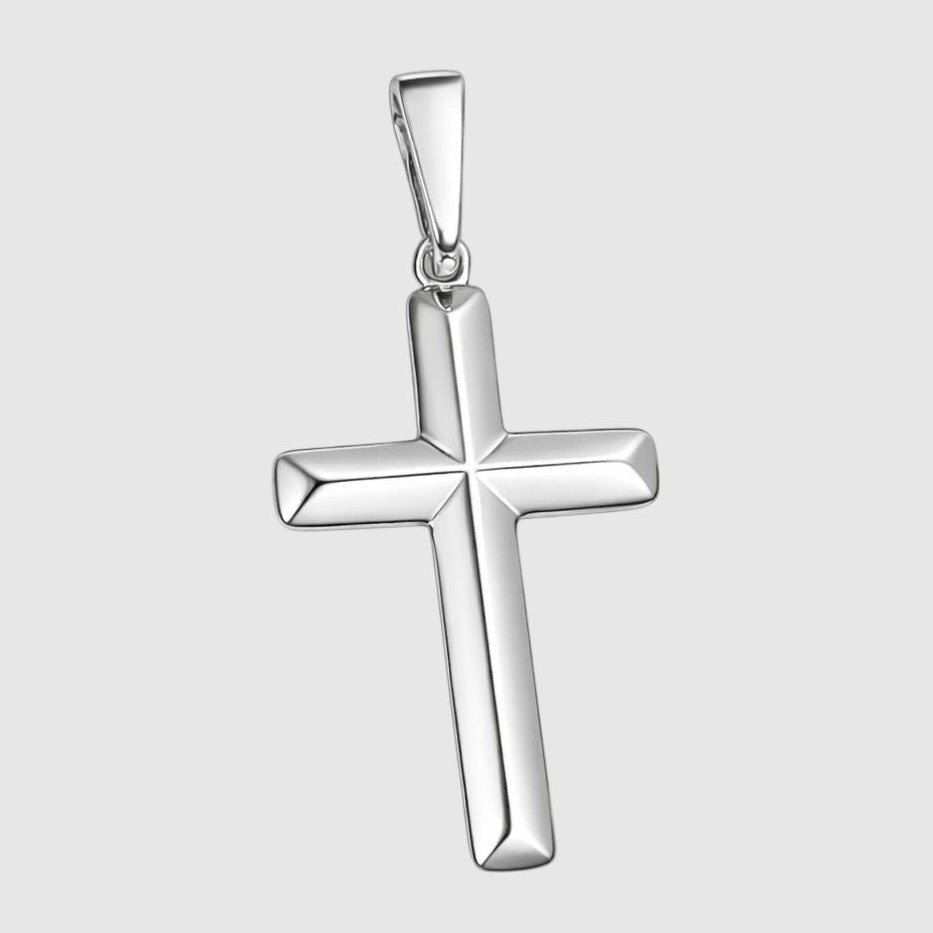 Diamond Cut Cross (925 Sterling Silver) - Pendant - Men's Jewellery