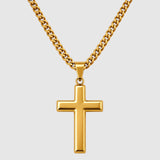 Large Cross (Gold) - Pendant - Men's Jewellery