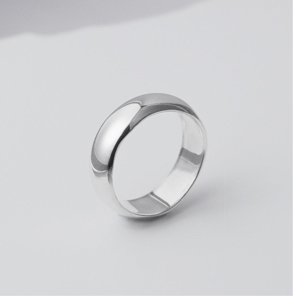Classic Dome Ring - 6mm (925 Sterling Silver) - Ring - Men's Jewellery