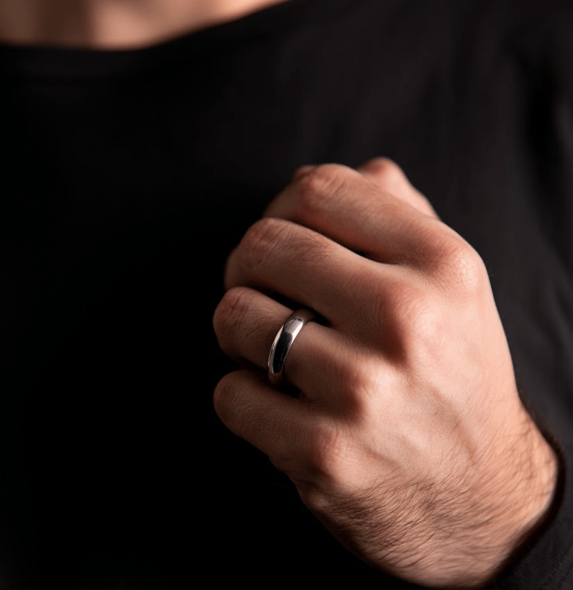 Classic Dome Ring - 6mm (925 Sterling Silver) - Ring - Men's Jewellery