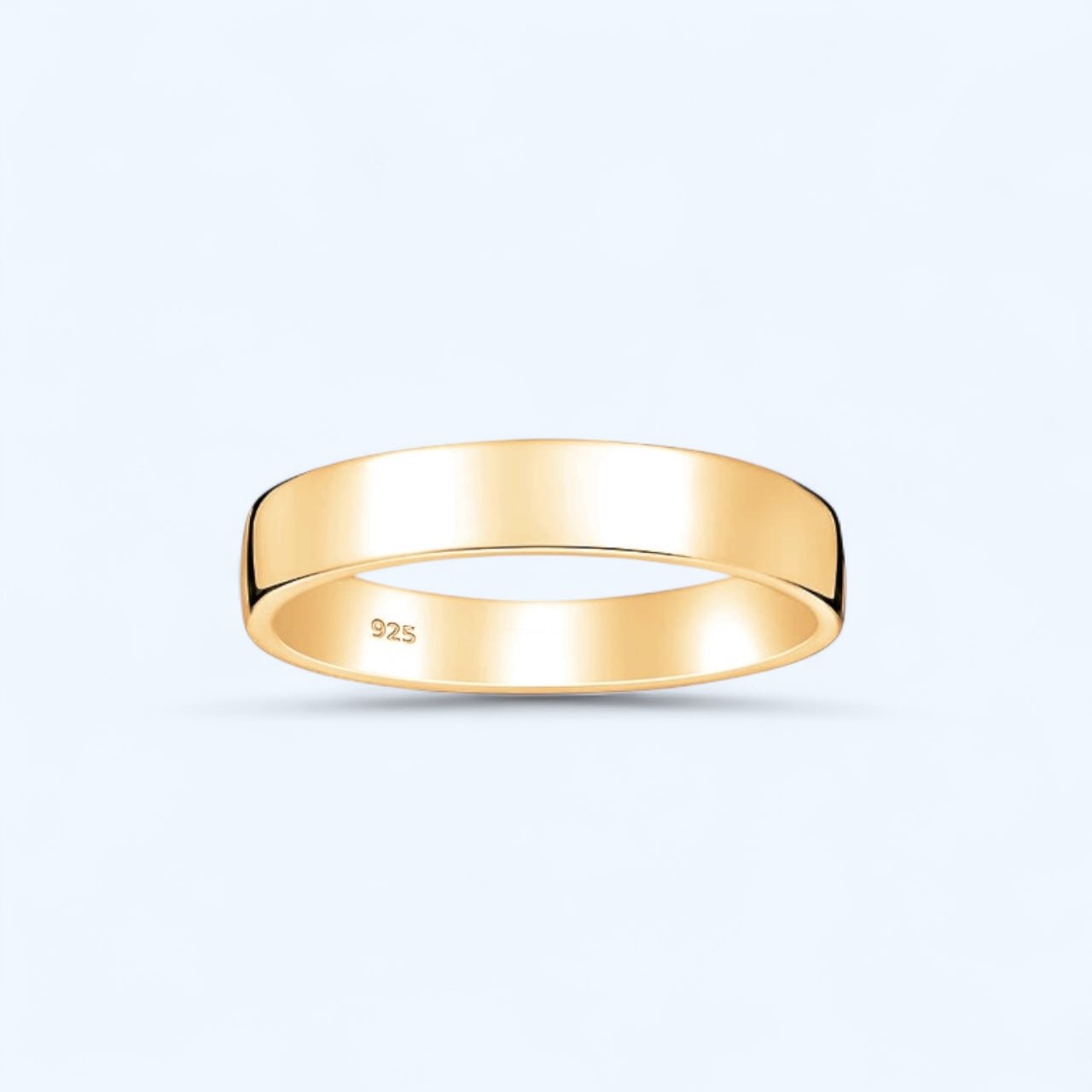 Classic Flat Ring - 5mm (Gold Vermeil) - Ring - Men's Jewellery