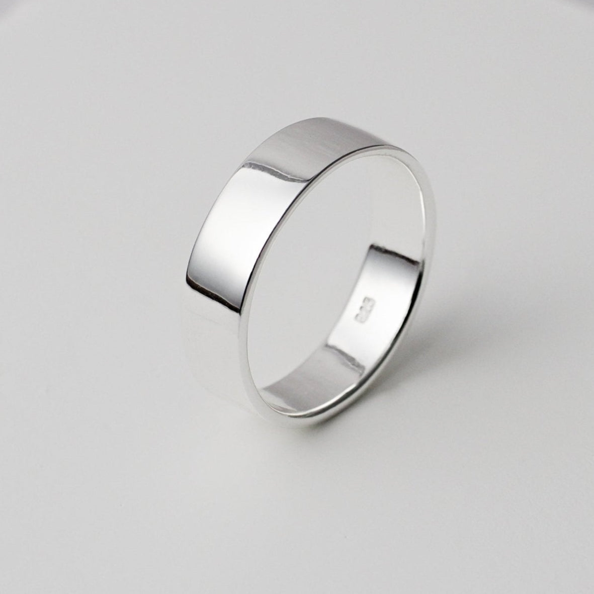 Classic Flat Ring - 6mm (925 Sterling Silver) - Ring - Men's Jewellery