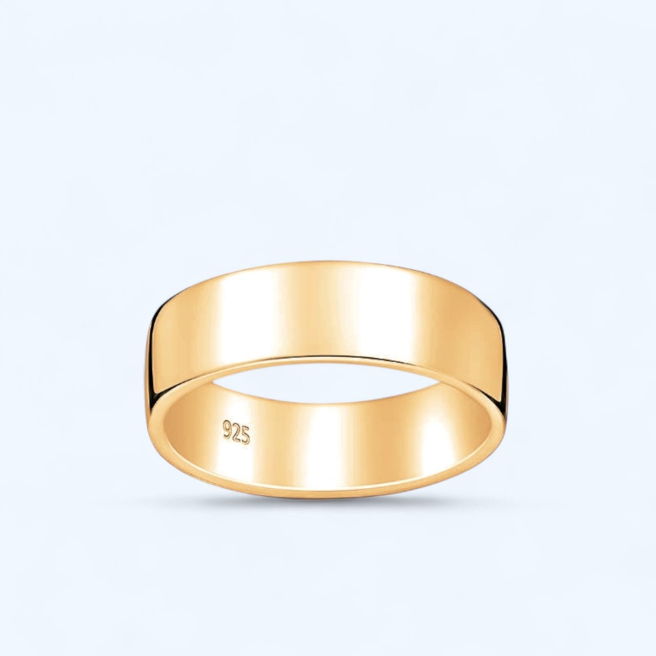 Classic Flat Ring - 7mm (Gold Vermeil) - Ring - Men's Jewellery