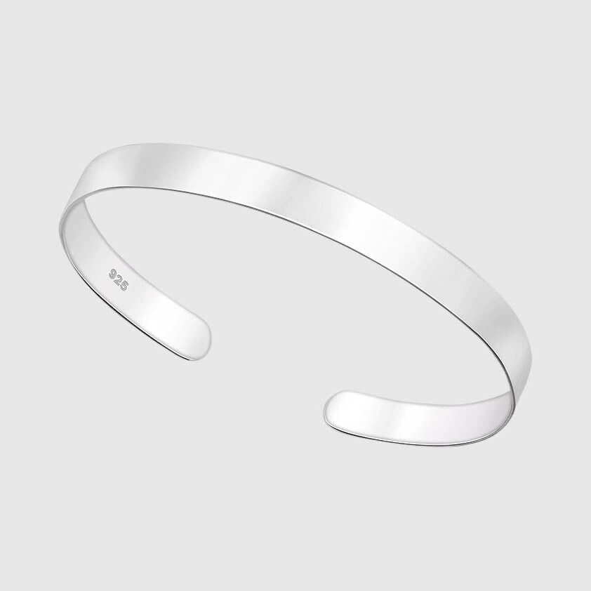 Classic Mens Cuff (925 Sterling Silver) - Bracelet - Men's Jewellery