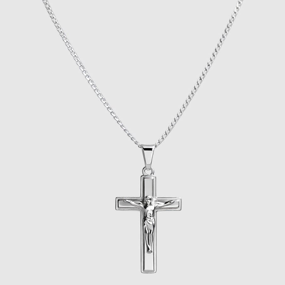 Classic Silver Crucifix (925 Sterling Silver) - Pendant - Men's Jewellery