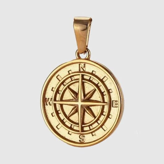 Compass (Gold) - Pendant - Men's Jewellery