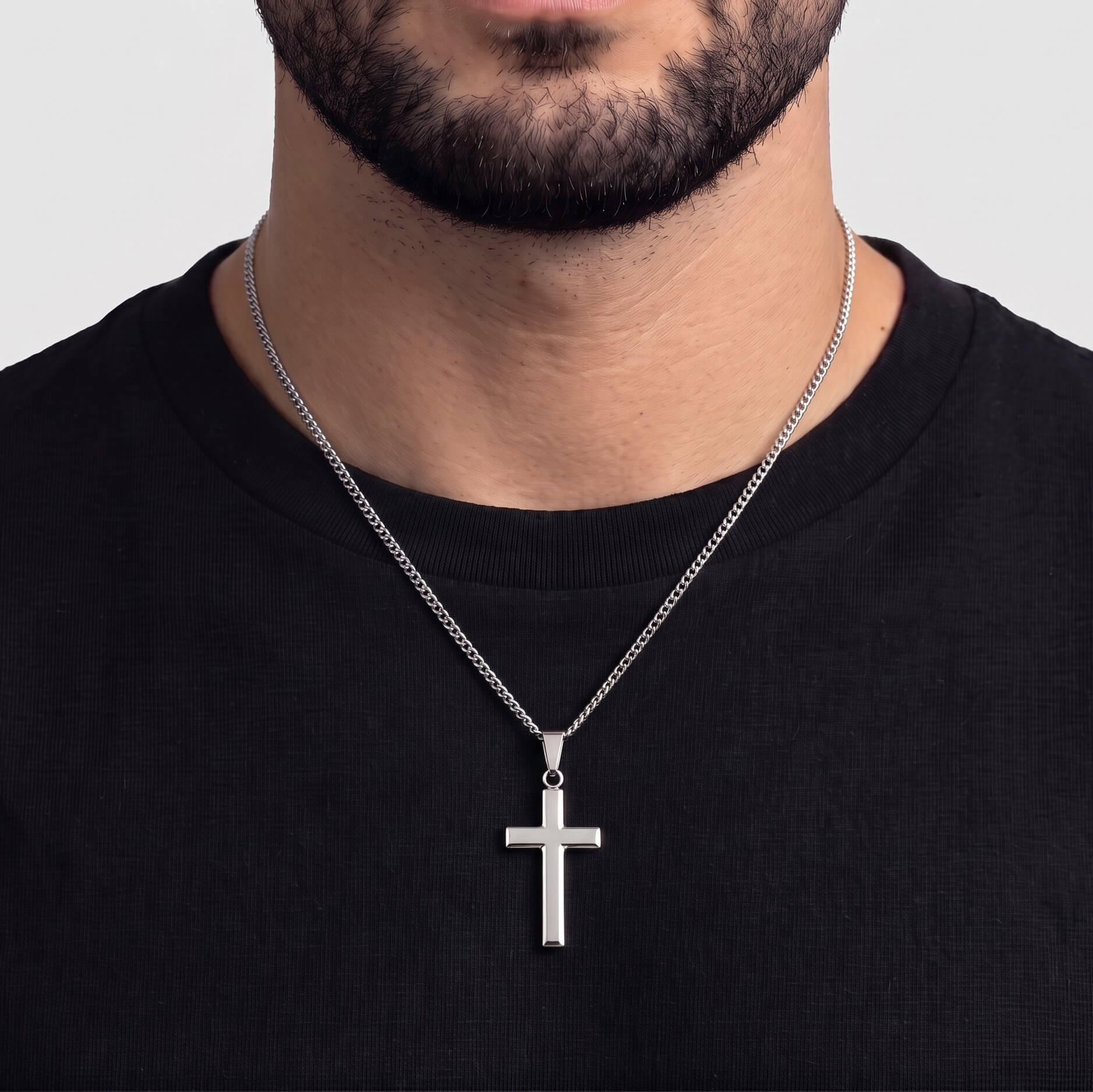 Cross Pendant (Silver) - Pendant - Men's Jewellery