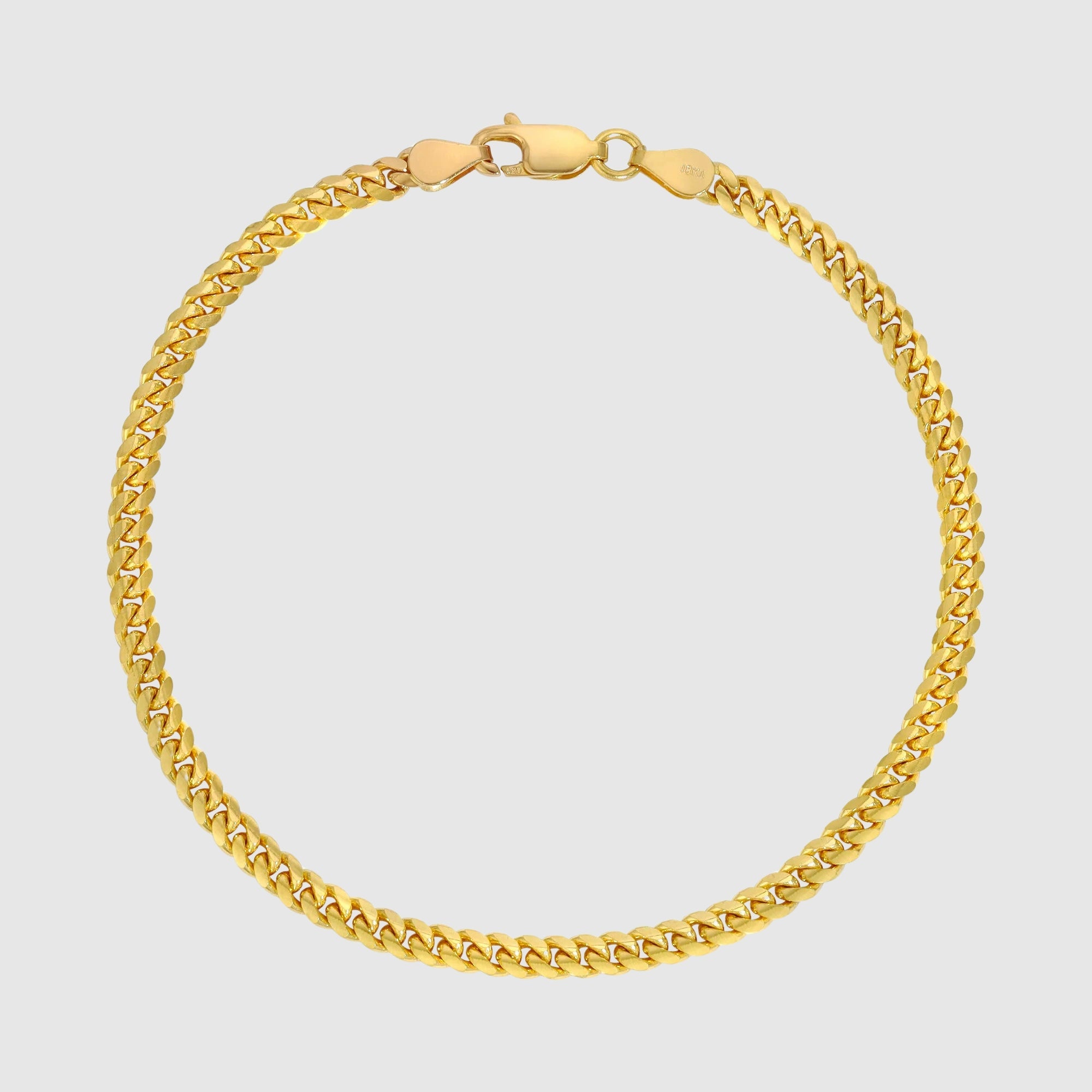 Cuban Bracelet - 3mm (Gold) - Bracelet - Men's Jewellery