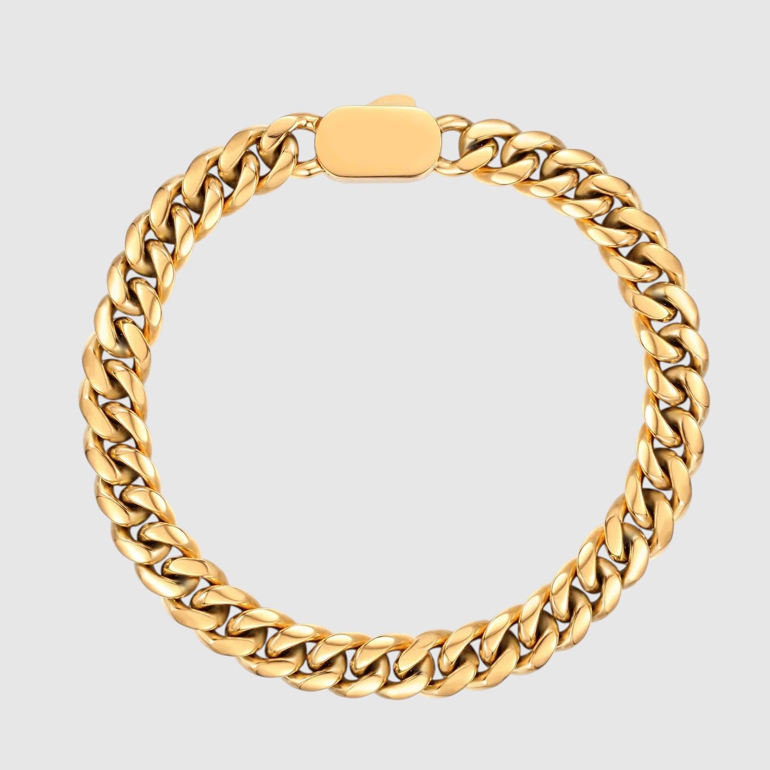 Cuban Bracelet - 8mm (Gold) - Bracelet - Men's Jewellery