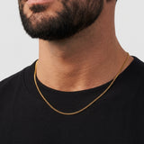 Cuban Chain - 2mm (18k Gold over Silver) - Chain - Men's Jewellery