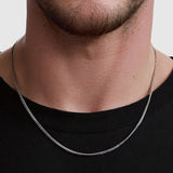 Cuban Chain - 2mm (925 Rhodium Silver) - Chain - Men's Jewellery