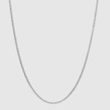 Cuban Chain - 2mm (925 Rhodium Silver) - Chain - Men's Jewellery