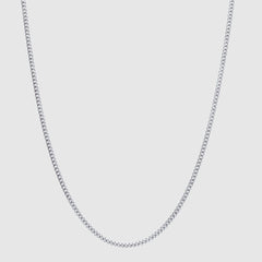 Cuban Chain - 2mm (925 Rhodium Silver) - Chain - Men's Jewellery