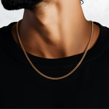 Cuban Chain - 3mm (Gold) - Chain - Men's Jewellery