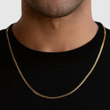 Cuban Chain - 3mm (Gold) - Chain - Men's Jewellery