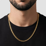 Cuban Chain - 4mm (18k Gold over Silver) - Chain - Men's Jewellery