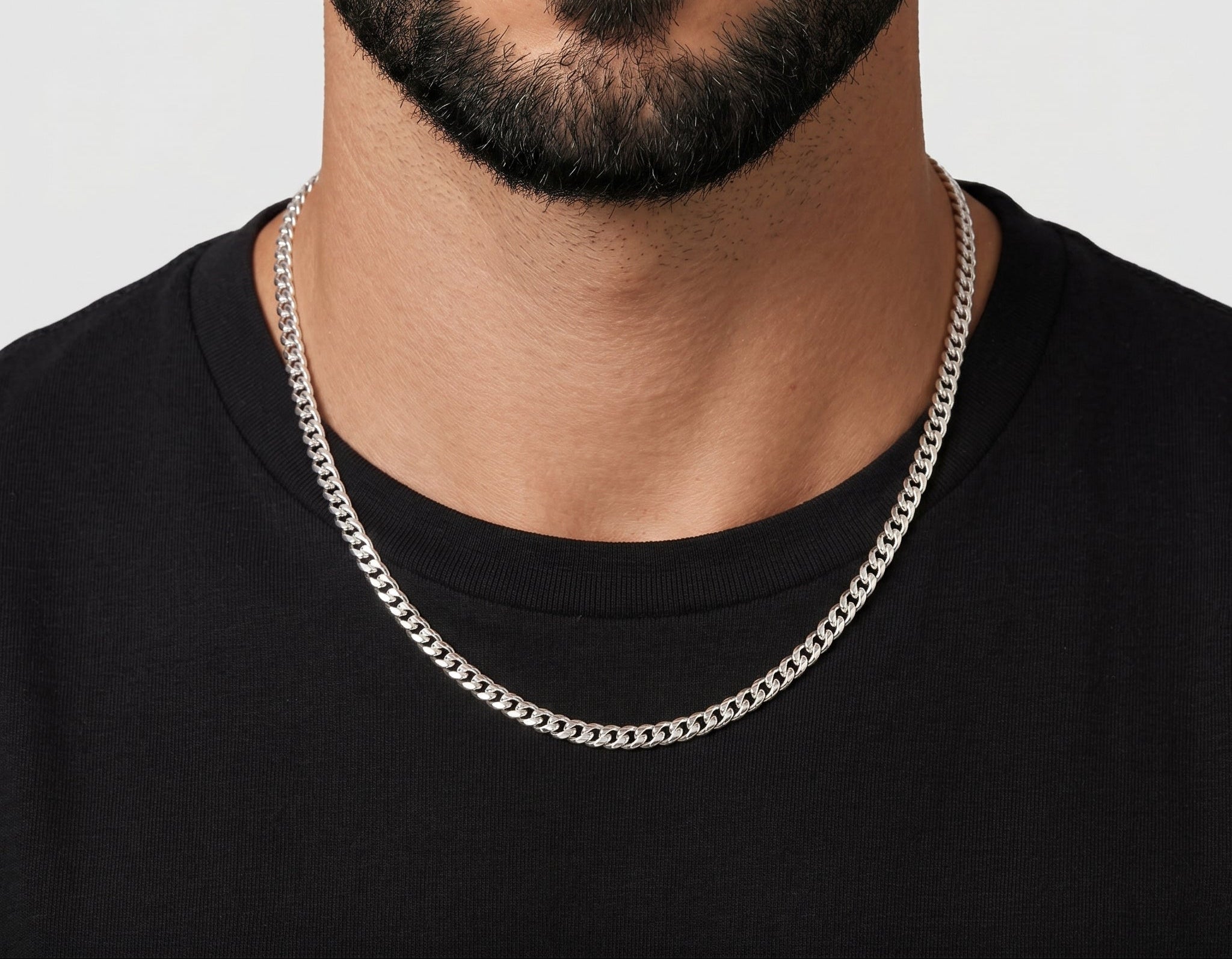 Cuban Chain - 4mm (925 Sterling Silver) - Chain - Men's Jewellery