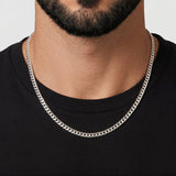 Cuban Chain - 4mm (925 Sterling Silver) - Chain - Men's Jewellery