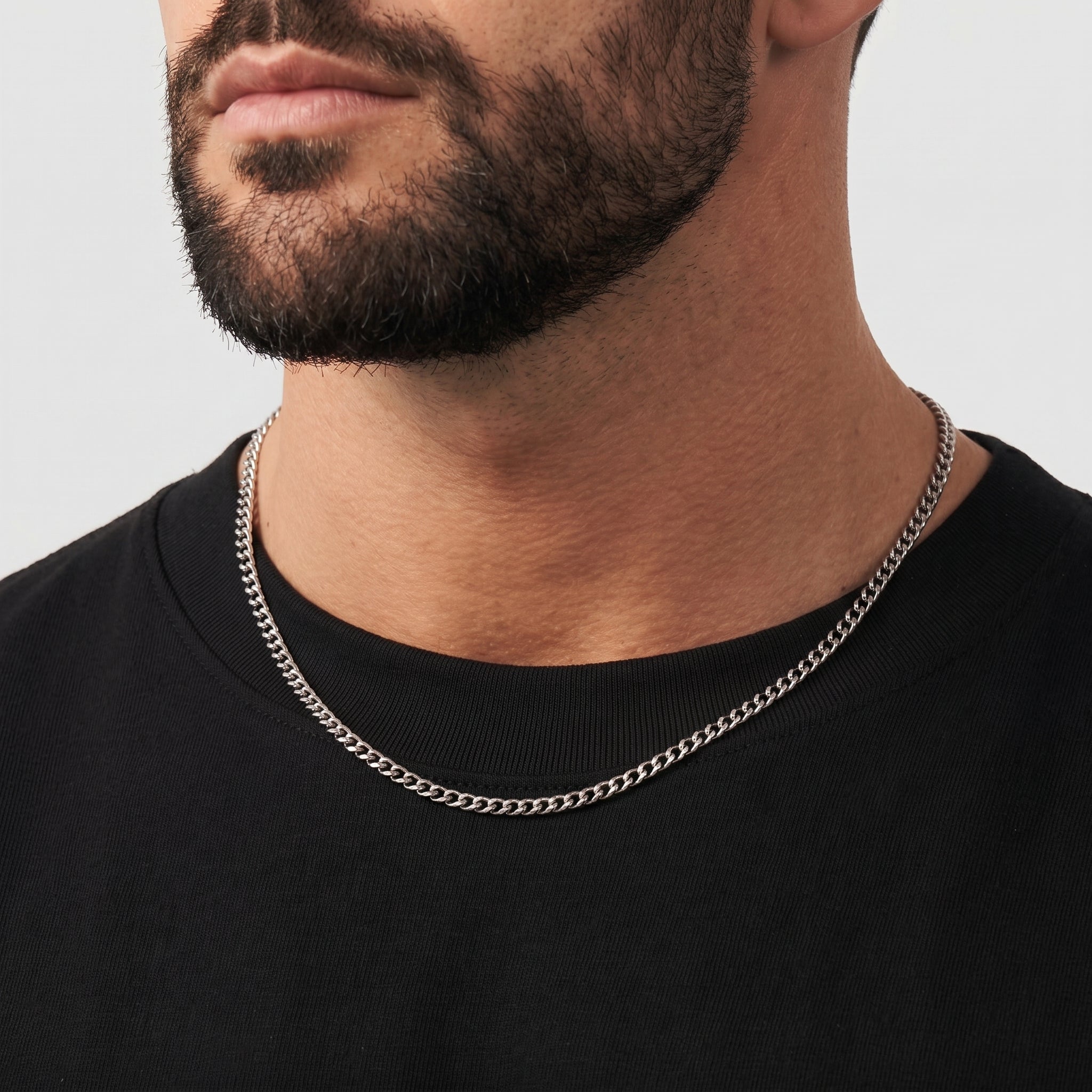 Cuban Chain - 4mm (Silver) - Chain - Men's Jewellery