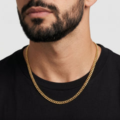 Cuban Chain - 5mm (18k Gold over Silver) - Chain - Men's Jewellery