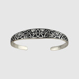 Draco's Guard Cuff (925 Sterling Silver) – Oxidized Celtic Dragon Cuff - Bracelet - Men's Jewellery