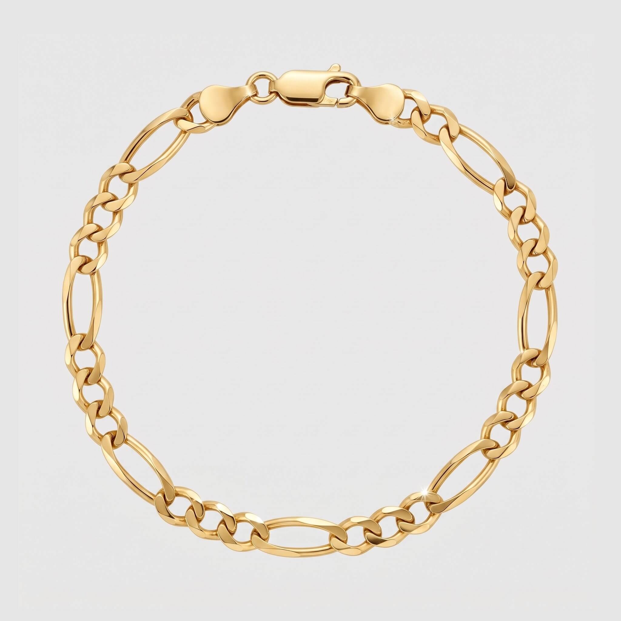 Figaro Bracelet - 5mm (Gold) - Bracelet - Men's Jewellery