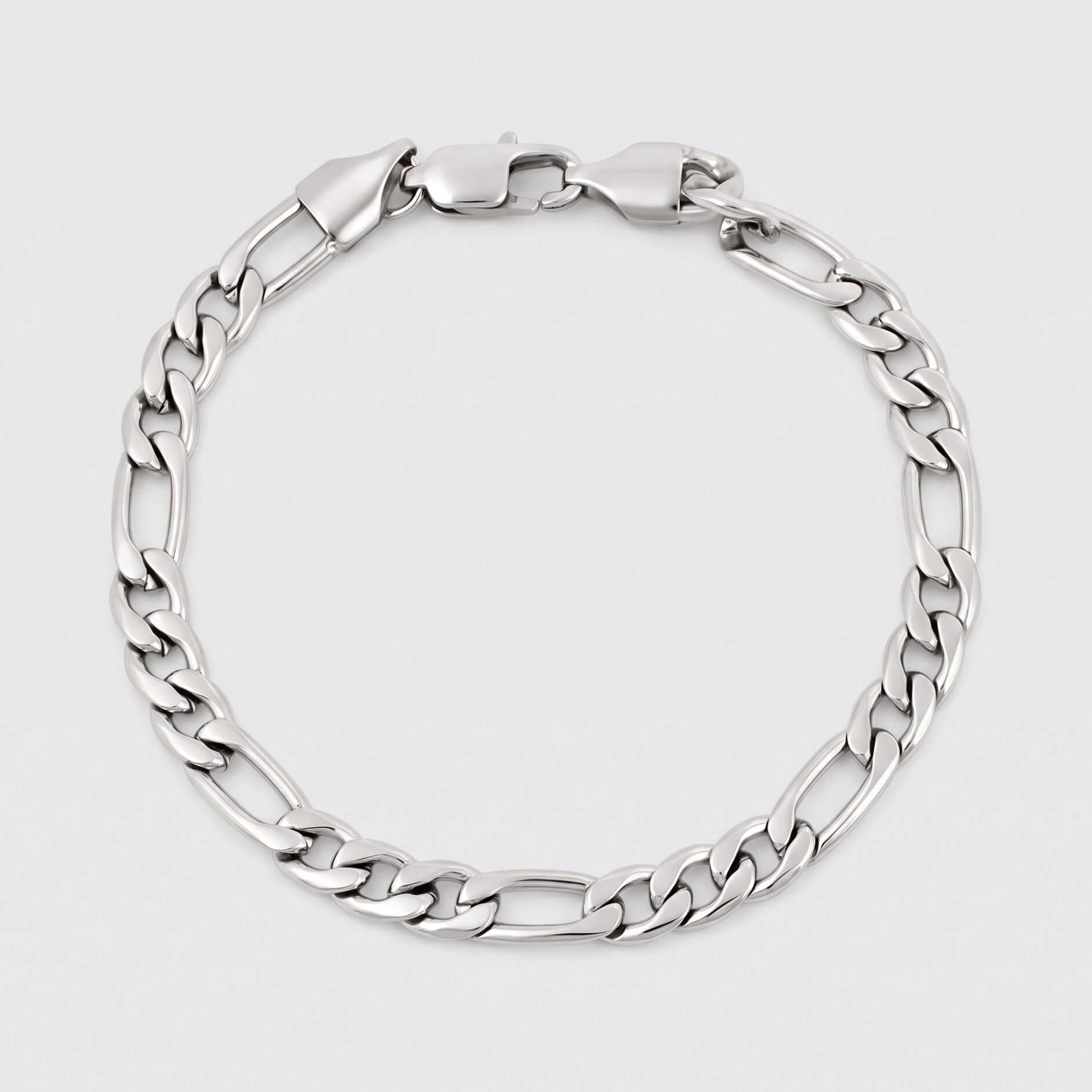 Figaro Bracelet - 5mm (Silver) - Bracelet - Men's Jewellery