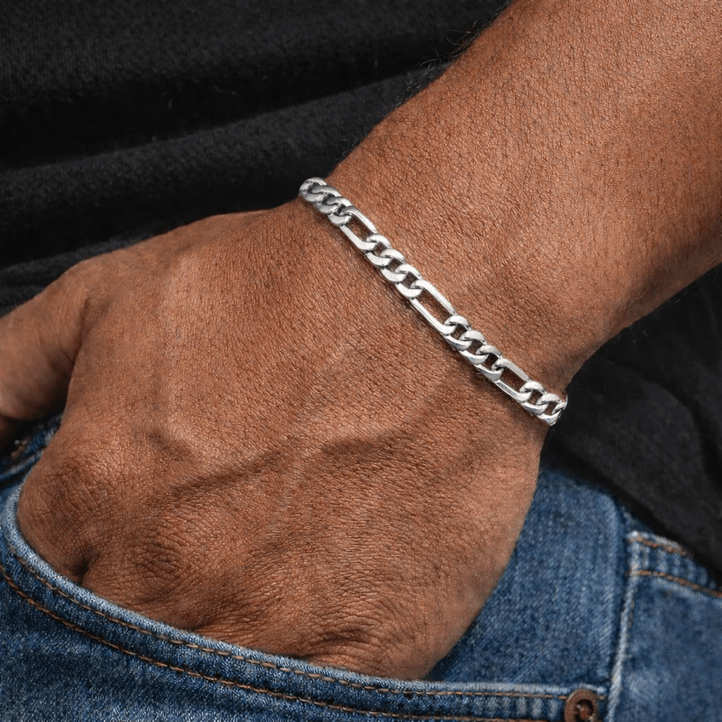 Figaro Bracelet - 5mm (Silver) - Bracelet - Men's Jewellery