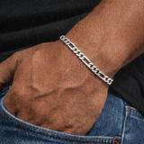 Figaro Bracelet - 5mm (Silver) - Bracelet - Men's Jewellery
