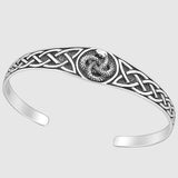 Infinite Ouroboros Cuff (925 Sterling Silver) – Oxidized Celtic and Ouroboros Cuff - Bracelet - Men's Jewellery