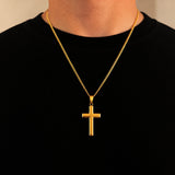 Large Cross (Gold) - Pendant - Men's Jewellery