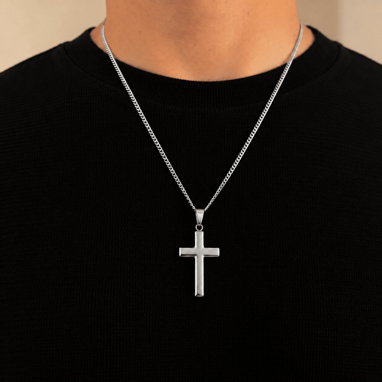 Large Cross (Silver) - Pendant - Men's Jewellery