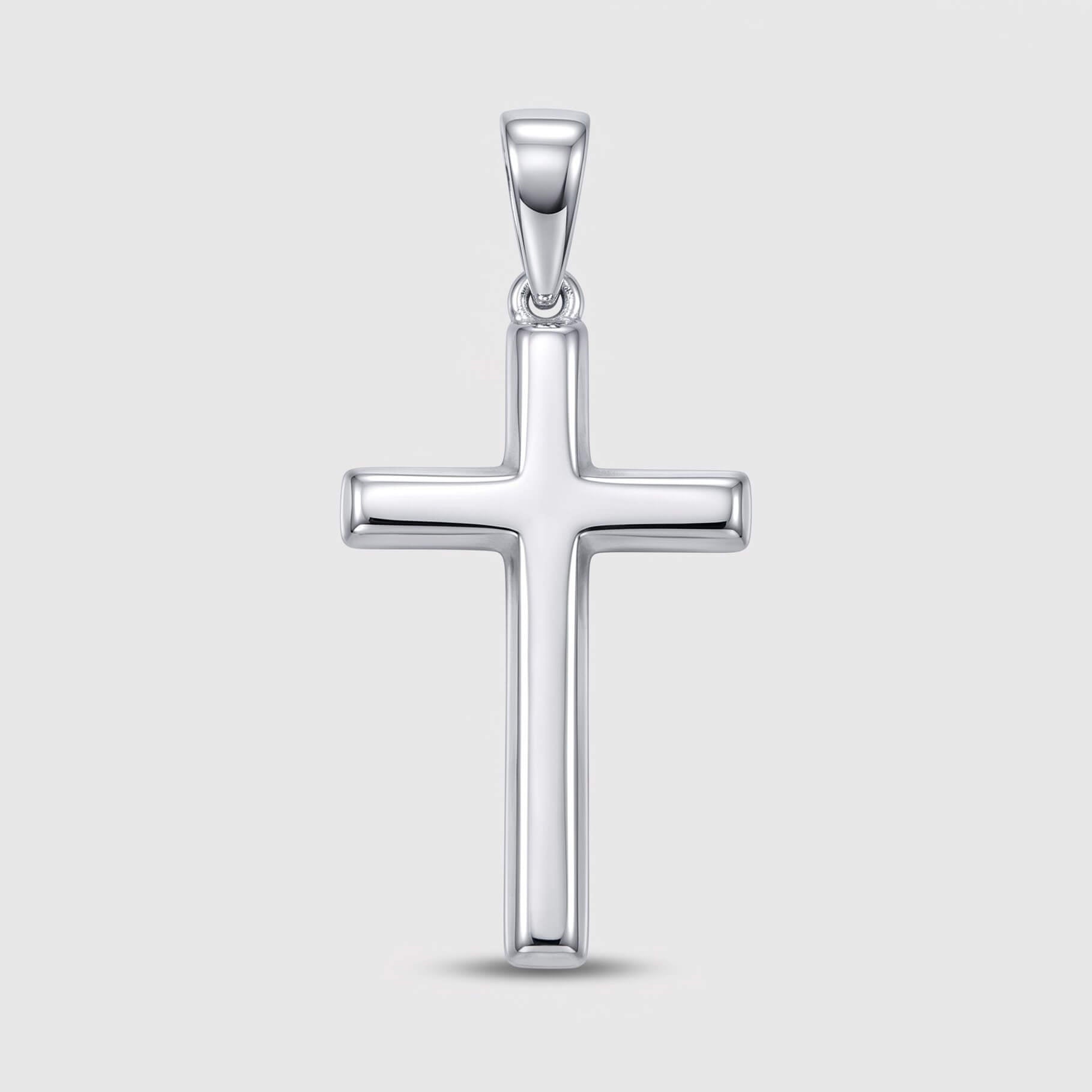 Minimalist Classic Cross (925 Sterling Silver) - Pendant - Men's Jewellery