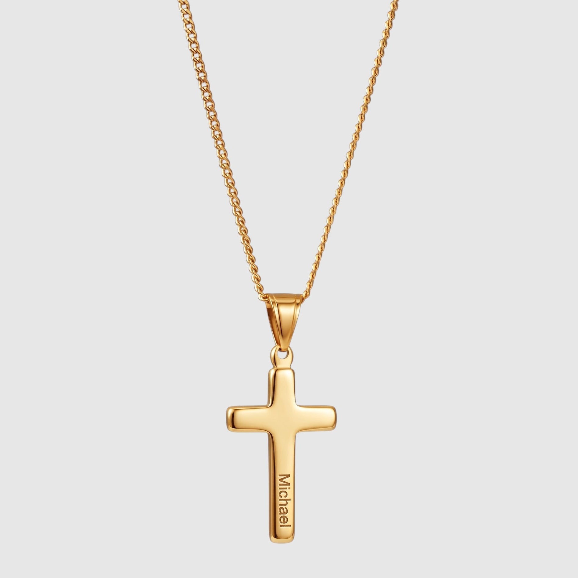 Personalised Cross Pendant Necklace - Pendant - Men's Jewellery