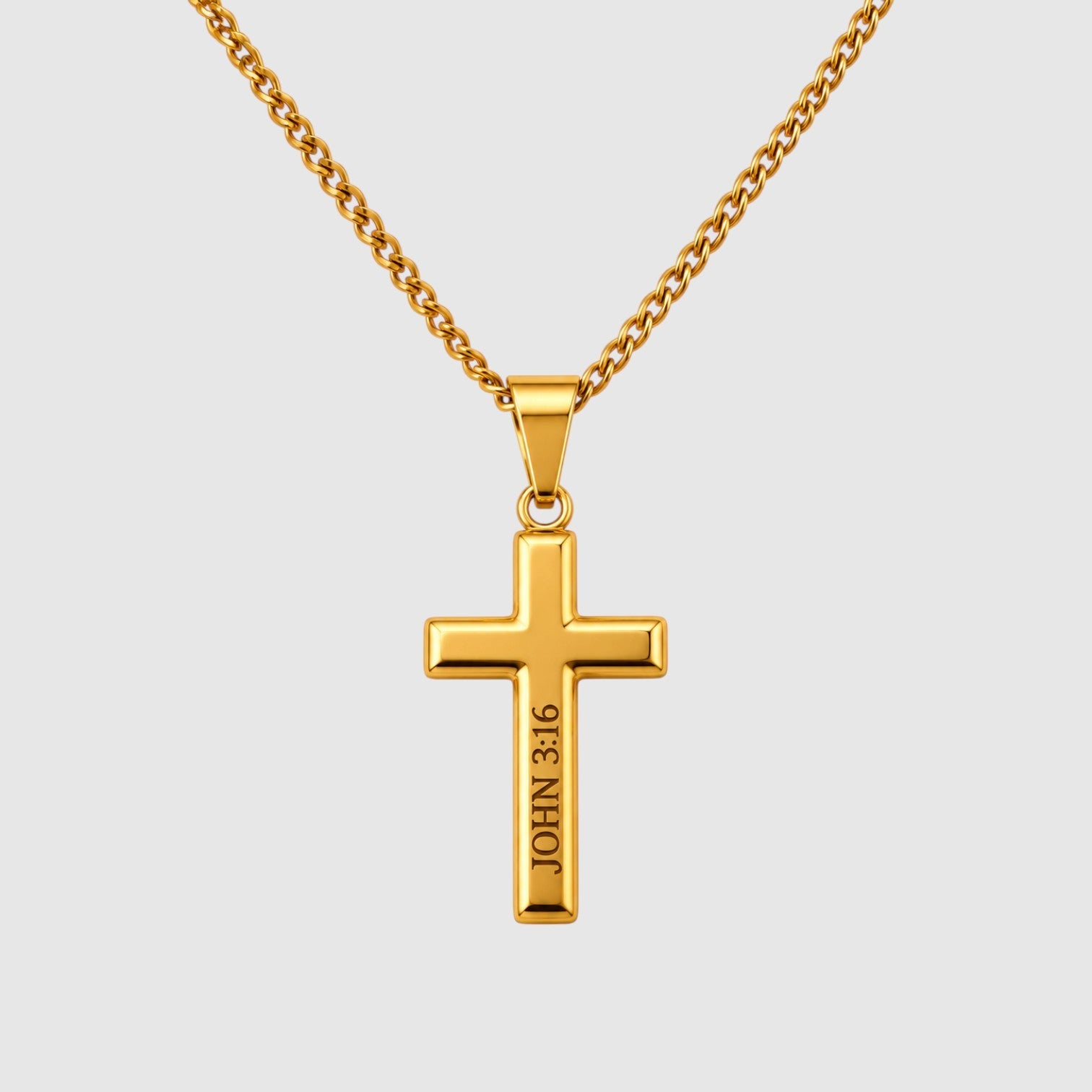 Personalised Cross Pendant Necklace - Pendant - Men's Jewellery