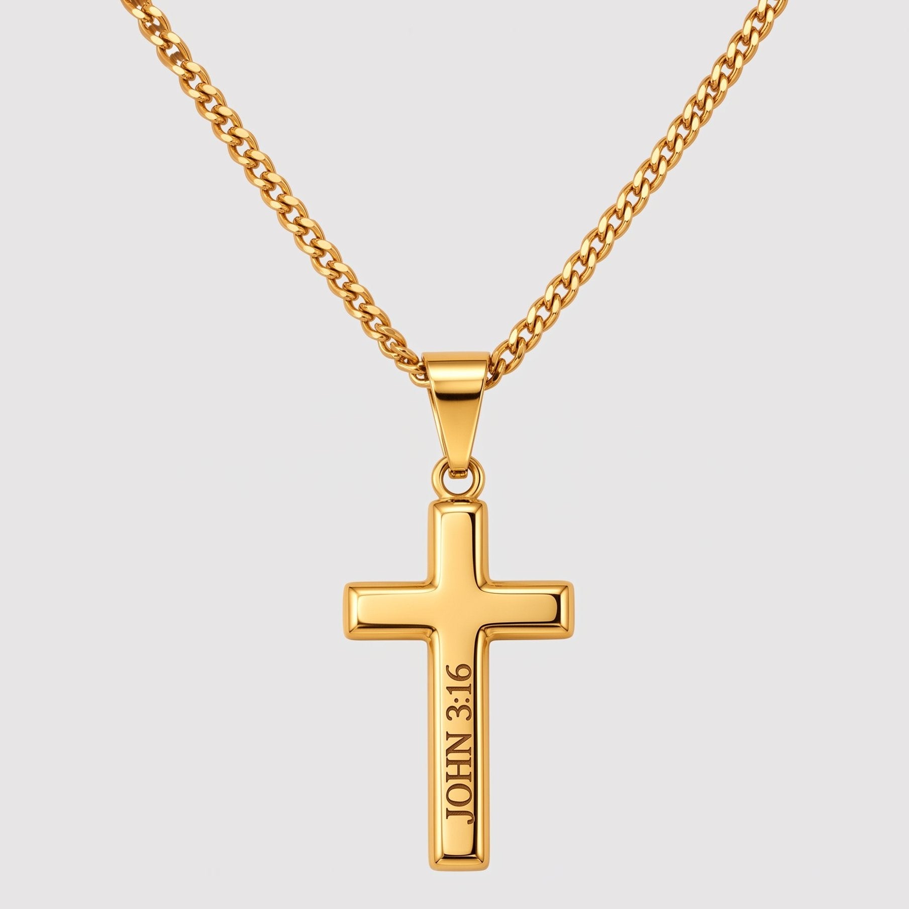 Personalised Cross Pendant Necklace - Pendant - Men's Jewellery