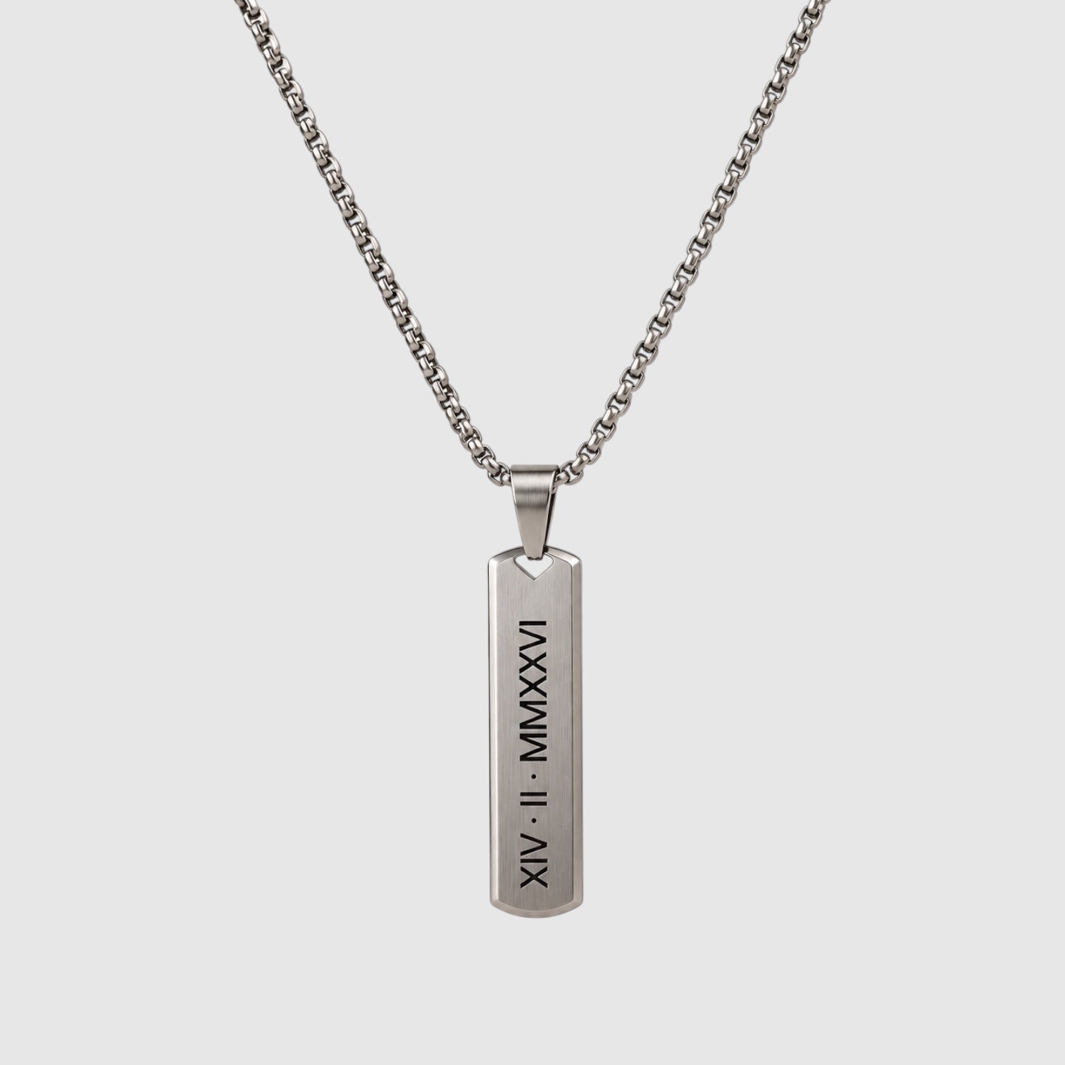 Personalised Geometric Bar Pendant - Pendant - Men's Jewellery