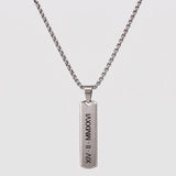 Personalised Geometric Bar Pendant - Pendant - Men's Jewellery