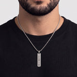 Personalised Geometric Bar Pendant - Pendant - Men's Jewellery