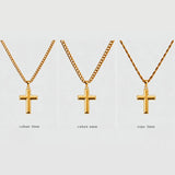 Personalised Large Cross Pendant Necklace - Pendant - Men's Jewellery