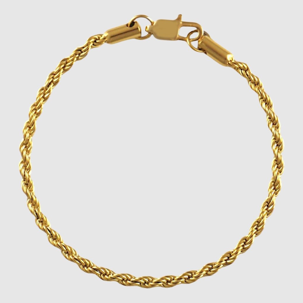 Rope Bracelet - 3mm (Gold) - Bracelet - Men's Jewellery