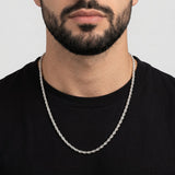 Rope Chain - 3mm (925 Sterling Silver) - Chain - Men's Jewellery