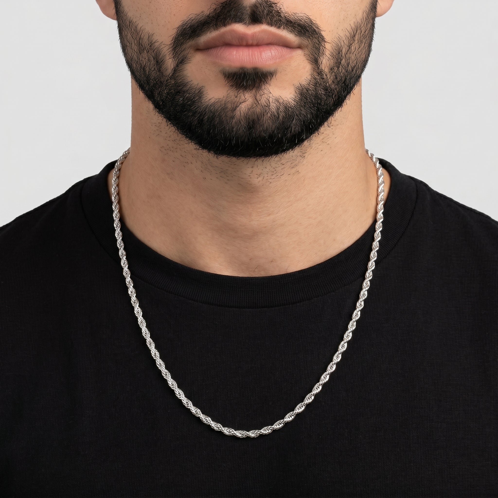 Rope Chain - 3mm (925 Sterling Silver) - Chain - Men's Jewellery