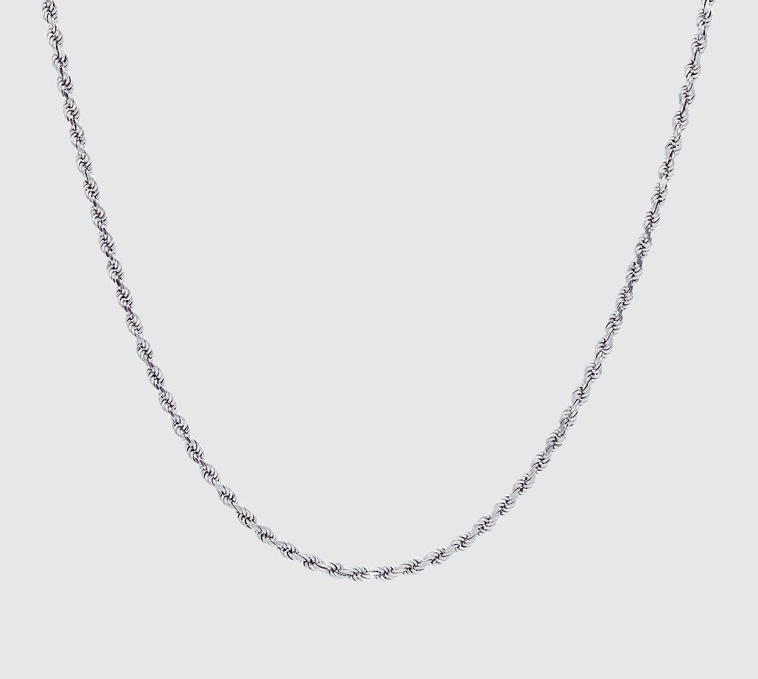 Rope Chain - 3mm (925 Sterling Silver) - Chain - Men's Jewellery