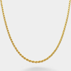 Rope Chain - 3mm (Gold Vermeil) - Chain - Men's Jewellery
