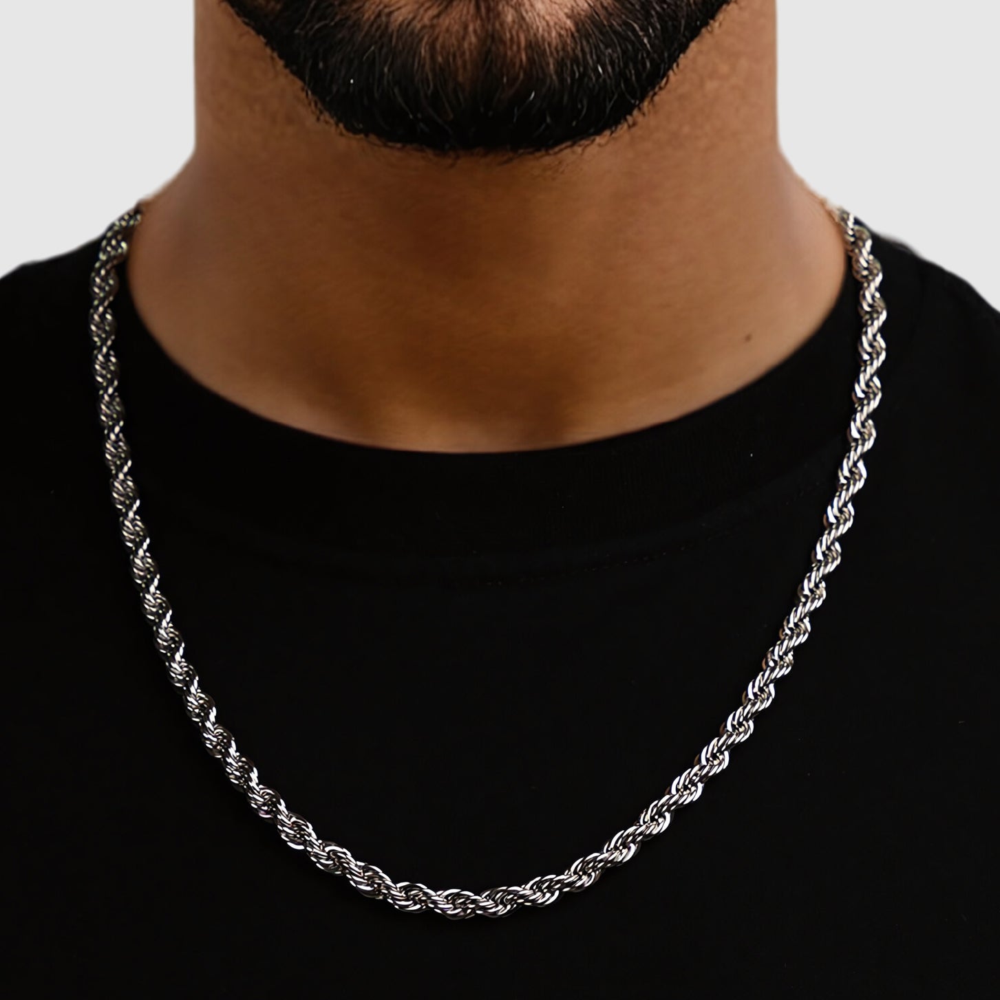 Rope Chain - 4mm (Silver) - Chain - Men's Jewellery